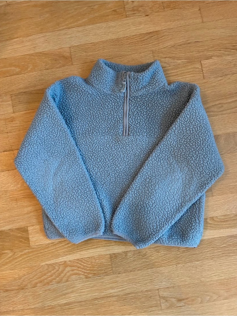 Gap Kid's Sherpa Half-Zip Pullover - Size 12 (XL) Baby Blue